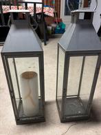 Twee IKEA lantaarns, Huis en Inrichting, Woonaccessoires | Kandelaars en Kaarsen, Ophalen, Gebruikt, 25 tot 50 cm, Metaal