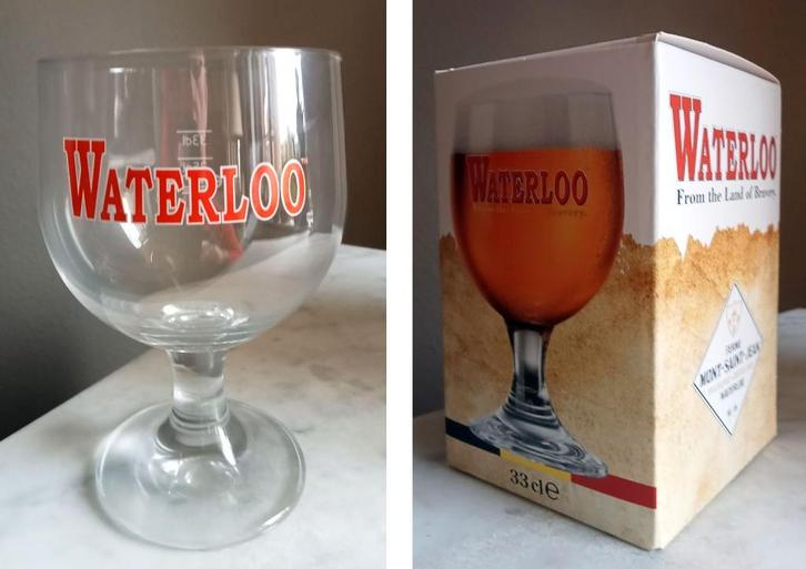 3 Nieuwe Waterloo Bierglazen 33cl, Verzamelen, Biermerken, Nieuw, Glas of Glazen, Overige merken, Ophalen of Verzenden