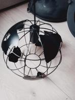 Hanglamp wereldbol zwart, Ophalen of Verzenden, Zo goed als nieuw, Metaal