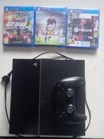 PlayStation 4 met controller, stuur en 3 games, Ophalen, Met 1 controller, Original, Gebruikt