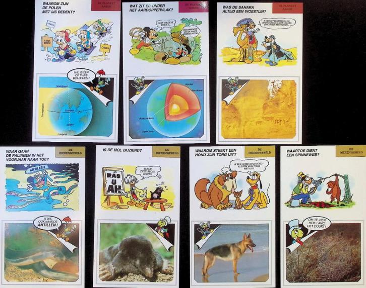 Disney informatiekaarten - #RW, Verzamelen, Disney, Gebruikt, Papier, Kaart of Schrift, Donald Duck, Verzenden