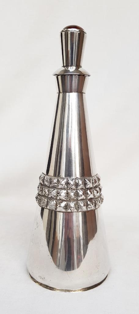 Karaf zilver - Barnsteen., Antiek en Kunst, Antiek | Goud en Zilver, Zilver, Ophalen of Verzenden