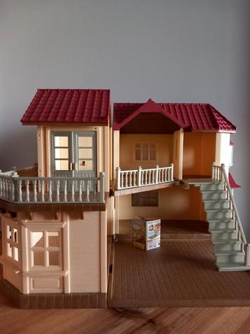 Sylvanian families groot landhuis/twee plafondlampen complee beschikbaar voor biedingen
