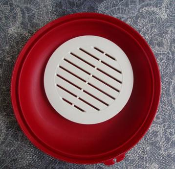 tupperware rood slabol deksel / wit rooster slabol  beschikbaar voor biedingen