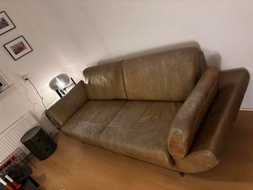 Leren bank - Gratis af te halen!