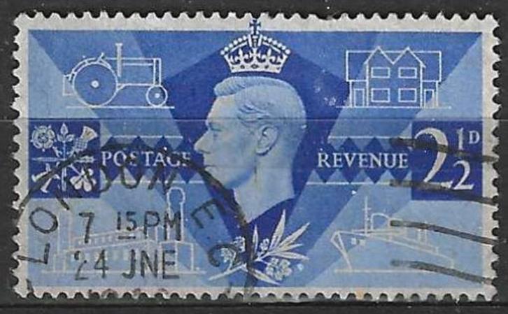 Groot-Brittannie 1946 - Yvert 235 - Een jaar bevrijding (ST), Postzegels en Munten, Postzegels | Europa | UK, Gestempeld, Verzenden