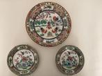 Chinese vintage wand bordjes hanen en vogel van Wa Lee, Ophalen of Verzenden