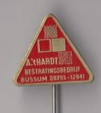 Bussum Bestratingsbedrijf 't Hard Wegenbouw speldje, Verzamelen, Speldjes, Pins en Buttons, Gebruikt, Niet vindbaar, Niet vindbaar