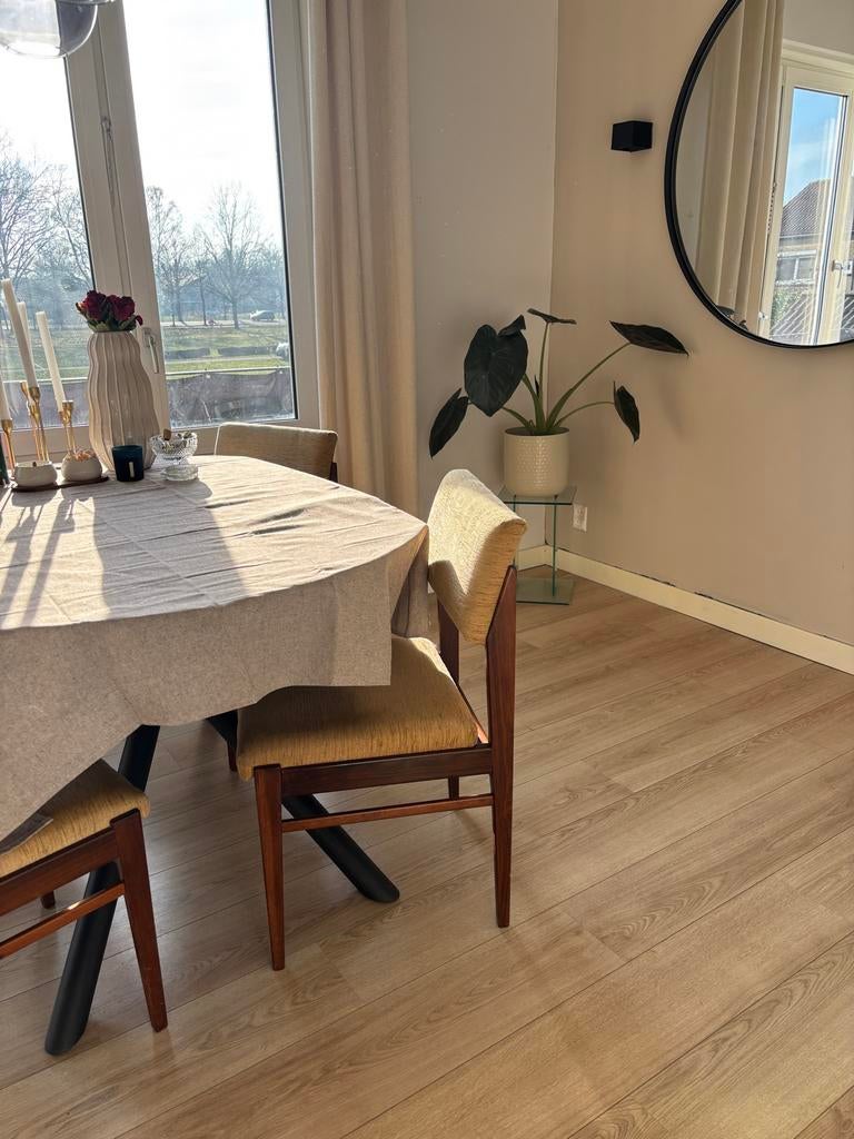 Top Form Retro Stoelen 4 stuks - Japandi Stijl, Ophalen, Gebruikt, Twee, Bruin