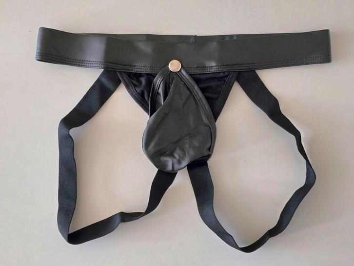 Jockstrap Leatherlook, Kleding | Heren, Ondergoed, Slip, Zwart, Ophalen of Verzenden