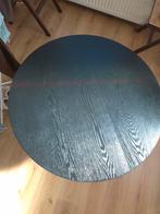 Zwarte ronde tafel - 1 meter doorsnede, Huis en Inrichting, Tafels | Eettafels, Ophalen, Gebruikt, 50 tot 100 cm, Rond