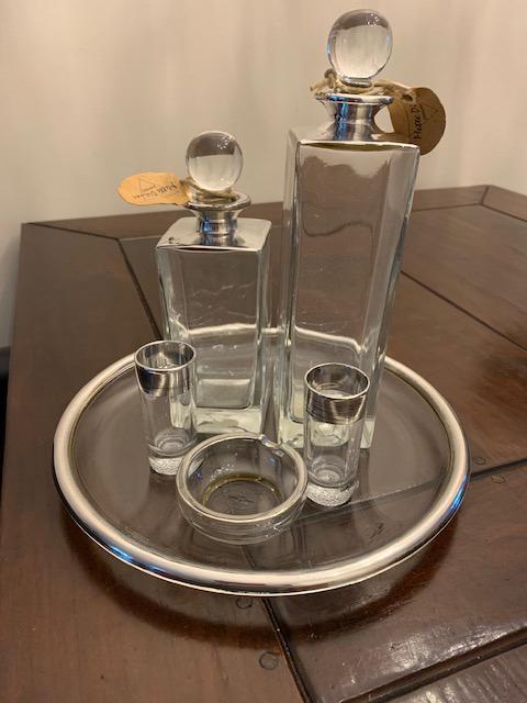 Karaf set “Mette Ditmer” 6 delig, Antiek en Kunst, Antiek | Glas en Kristal, Ophalen of Verzenden