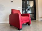 Rode leren fauteuil in uitstekende staat, Ophalen, Xx, 100 tot 125 cm, Leer