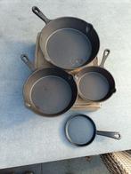 Nieuwe Skillet Set - 4 Stuks, Gietijzer, Nieuw, Pannenset, Ophalen of Verzenden