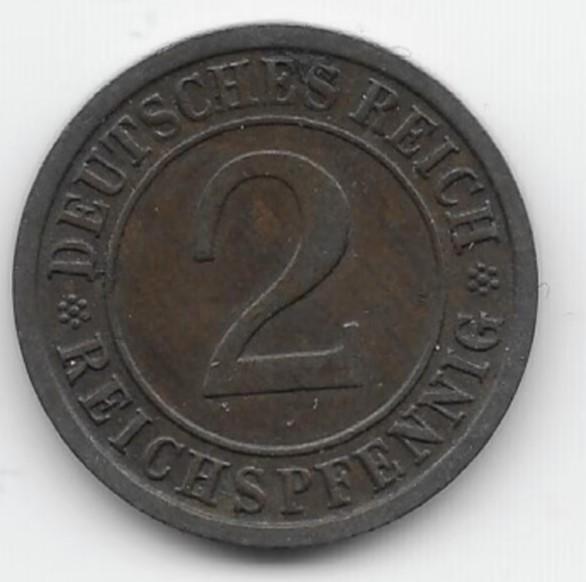 Duitse Rijk 2 reichspfennig 1936 (D) KM# 38, Postzegels en Munten, Munten | Europa | Niet-Euromunten, Losse munt, Duitsland, Verzenden