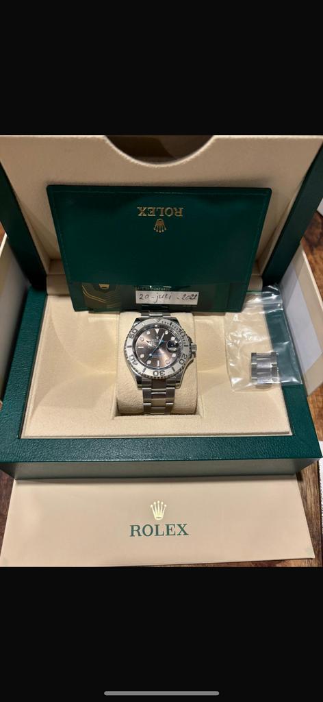 Rolex Yacht-Master 40 Rhodium – 2022 – FullSet – Ongepolijst, Sieraden, Tassen en Uiterlijk, Horloges | Heren, Gebruikt, Polshorloge