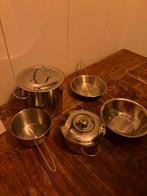 Speelgoed pannetjes voor in kinderkeukentje., Ophalen of Verzenden, Zo goed als nieuw, Overige materialen