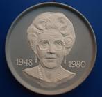 Porceleyne Fles 1980 Keramiek Prinses Juliana 21cm Abdicatie, Antiek en Kunst, Antiek | Wandborden en Tegels, Ophalen of Verzenden