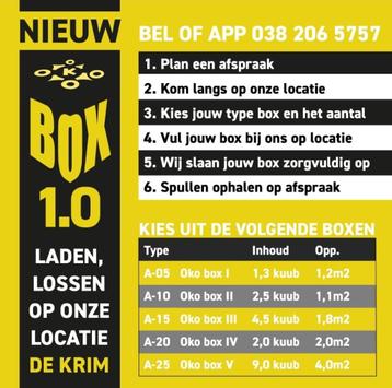 OPSLAGRUIMTE | inboedelopslag | OKOBOX 1.0 beschikbaar voor biedingen
