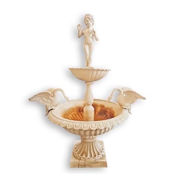 plantenbak met zwanen , gietijzer, Tuin en Terras, Bloembakken en Plantenbakken, Nieuw, Hout, Tuin, Minder dan 30 cm, 60 tot 100 cm