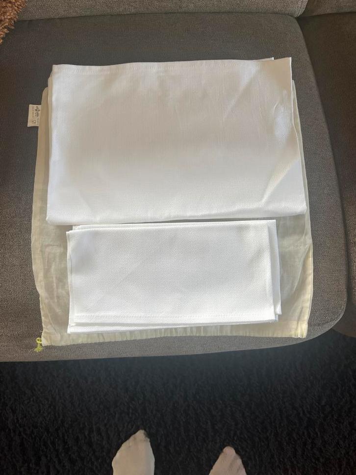 Tafellinnen Set - Hotelkwaliteit, Huis en Inrichting, Slaapkamer | Beddengoed, Nieuw, Overige typen, Overige maten, Wit, Ophalen of Verzenden