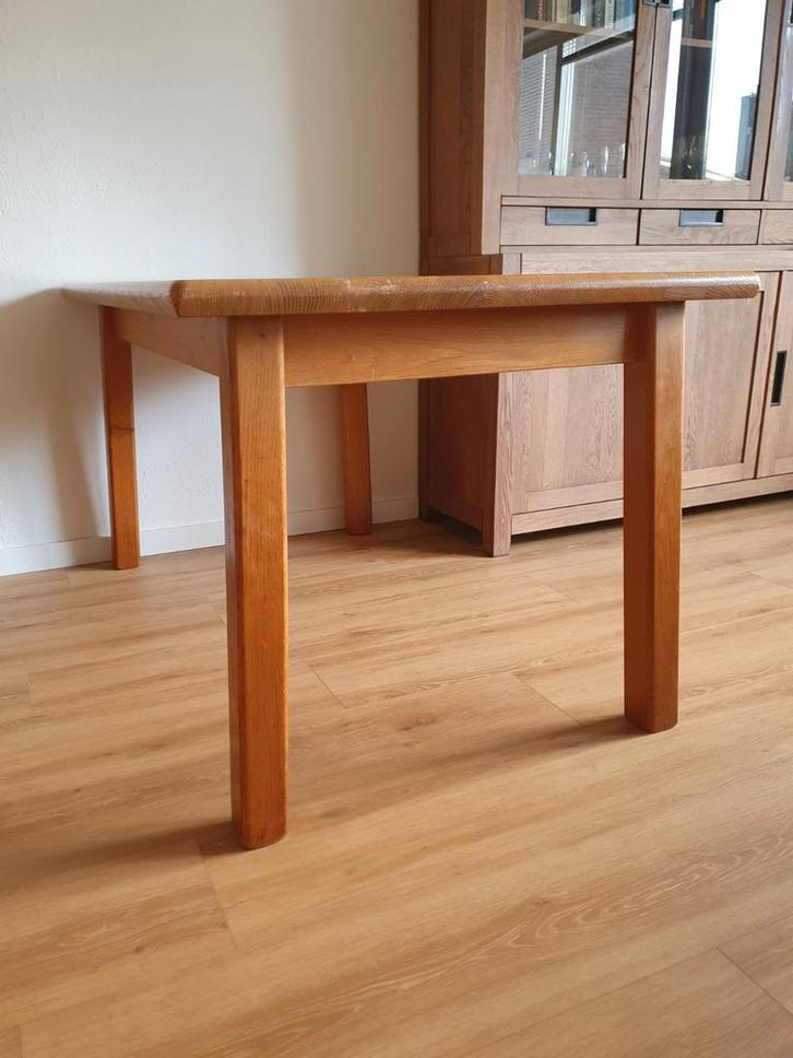 Massief eiken tafel uitschuifbaar 140-190, Huis en Inrichting, Tafels | Eettafels, Gebruikt, 50 tot 100 cm, 150 tot 200 cm, Rechthoekig