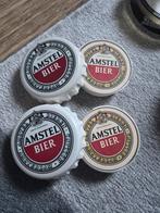 Amstel Bier Viltjes in Houder - Set -1987, Ophalen of Verzenden, Gebruikt, Amstel