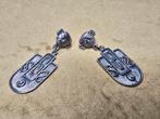 Zilveren Peruaanse oorbellen., Sieraden, Tassen en Uiterlijk, Ophalen of Verzenden, Gebruikt, Zilver, Zilver