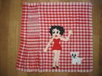 Merklap Rood/Wit met Applicatie Betty Boop Vintage, Antiek en Kunst, Curiosa en Brocante, Ophalen of Verzenden