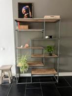 Industriële kast – metaal en hout – 120x180x40 cm, Ophalen, Gebruikt