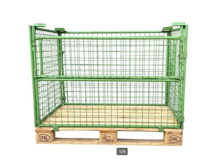 Palletkooi Opzetrand inklapbare constructie stapelbaar, Doe-het-zelf en Verbouw, Kratten en Dozen, Gebruikt, Krat, 100 cm of meer