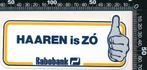 Sticker: Haaren is zo - Rabobank, Verzamelen, Stickers, Verzenden, Zo goed als nieuw, Bedrijf of Vereniging