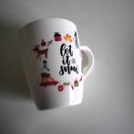 Leuke ( kerst) mok let it snow, Huis en Inrichting, Keuken | Servies, Ophalen of Verzenden, Zo goed als nieuw, Overige stijlen