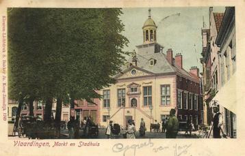 Vlaardingen, Markt en Stadhuis - 1903 gelopen beschikbaar voor biedingen