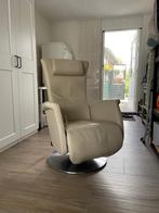 Beige Prominent relaxfauteuil, Huis en Inrichting, Fauteuils, Ophalen, Gebruikt, 50 tot 75 cm, Leer