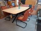 6 Nieuwe armleuning stoelen Mischa, Koper  zwart Swing frame, Ophalen, Zwart, Nieuw, Metaal
