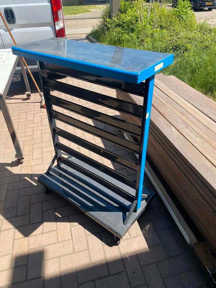 Stapelbakkenrek met Wielen, Doe-het-zelf en Verbouw, Kratten en Dozen, Gebruikt, Overige typen, Ophalen