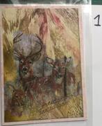KERSTKAARTEN, zelfgemaakt in encaustic/decoupage techniek, Ophalen of Verzenden, Nieuw, Overige thema's