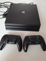 Playstation 4 pro, Spelcomputers en Games, Spelcomputers | Sony PlayStation 4, Ophalen of Verzenden, Zo goed als nieuw, Met 2 controllers