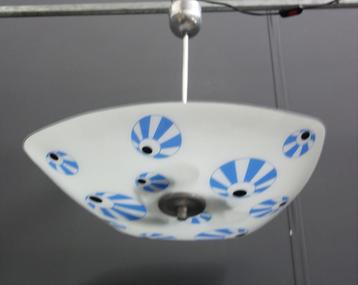 60 jaren hang lamp blauwe gestreepte bollen met zwarte stip beschikbaar voor biedingen