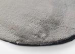 Brinker rond nieuw vloerkleed faux foxfurr antraciet 80x80cm, Nep bont, 50 tot 100 cm, ., Rond