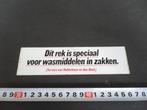sticker Dobbelman en Duo-Bont  wasmiddelen in zakken, Ophalen, Zo goed als nieuw, Bedrijf of Vereniging