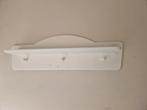 Wandplank met 3 kapstokjes - Wit, Ophalen, Gebruikt
