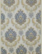14047 seventies barok behang met blauw en goud swiet, Ophalen of Verzenden, Minder dan 10 m², Blauw