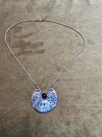 Zilveren Ketting Zuid-Afrika met Edelsteen, Sieraden, Tassen en Uiterlijk, Kettingen, Gebruikt, Ophalen of Verzenden, Met edelsteen