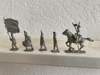 5x tinnen soldaat vlagdrager tamboer cavalerist te paard zga, Ophalen of Verzenden, Landmacht