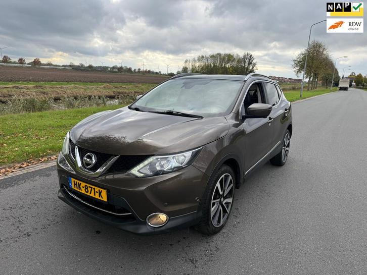 Nissan Qashqai 1.2 Tekna PANO/NAVI/CLIMA/LEER/CAMERA, Auto's, Nissan, Bedrijf, Te koop, Qashqai, 360° camera, ABS, Achteruitrijcamera