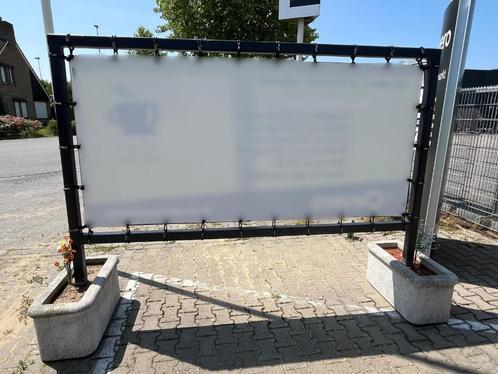 Frame voor reclamezeil (2780x2100mm) in beton gegoten, Huis en Inrichting, Woonaccessoires | Vazen, Gebruikt, Zwart, 75 cm of meer
