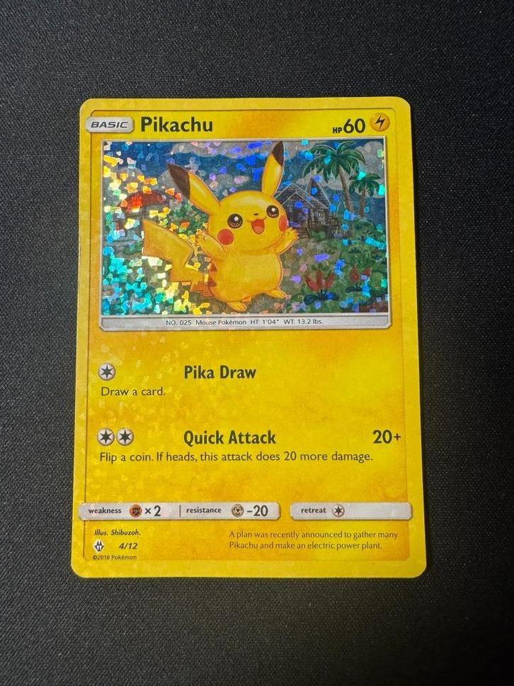 Pikachu 4/12 - McDonalds 2018, Hobby en Vrije tijd, Verzamelkaartspellen | Pokémon, Zo goed als nieuw, Losse kaart, Ophalen of Verzenden