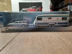 Prachtige combinatie Volvo V70 zilvergrijs met caravan.  Mod, Hobby en Vrije tijd, Modelauto's | 1:43, Ophalen, Nieuw, Auto, Overige merken